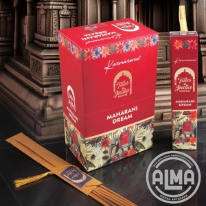 Maharani Dream sobre templo con logo